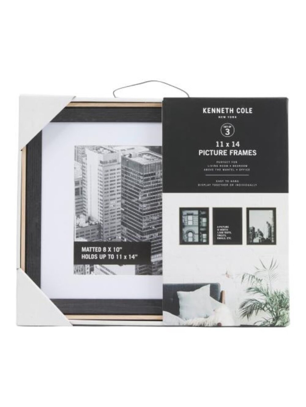 NEW KENNETH COLE 3pk 11x14 Wall Portrait Frames